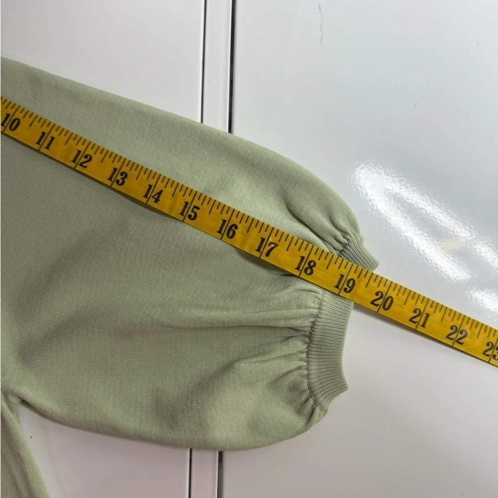 NWT ALEEZA PARIS Women’s Mint Green 3/4 Sleeve Knit Top Sz XS